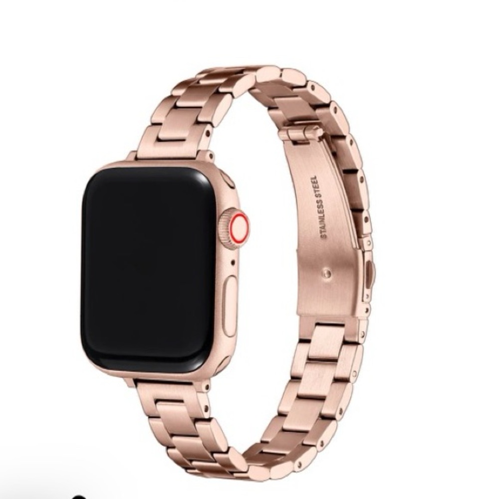Stainless steel rose gold Apple Watch band (38mm, 40mm, and 41mm